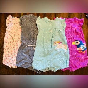 EUC Carter’s Baby Girl Romper’s - 18 mos